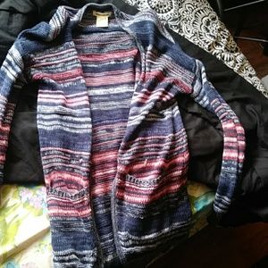 Sweater coat, woven knitted